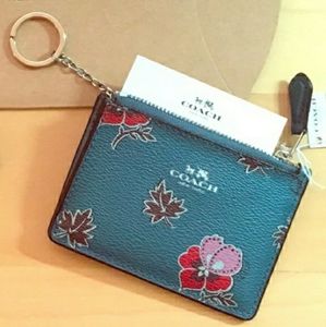 COACH ID credit card/coin wallet with key ring